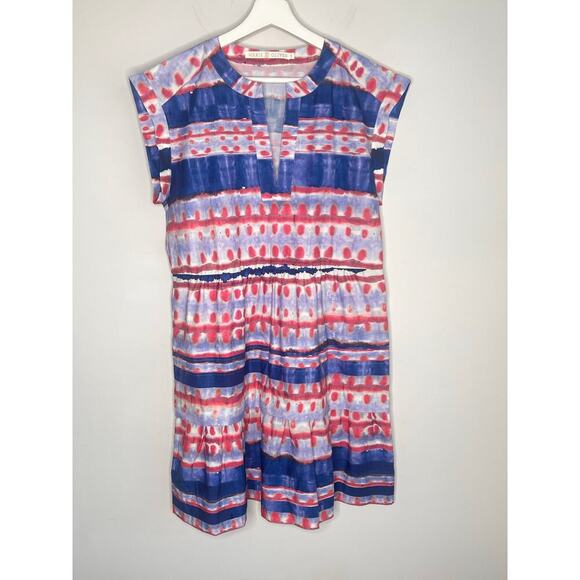 Marie Oliver Sawyer Cap Sleeve Tiered Mini Dress Summer Wash Women's Size S - Picture 2 of 9